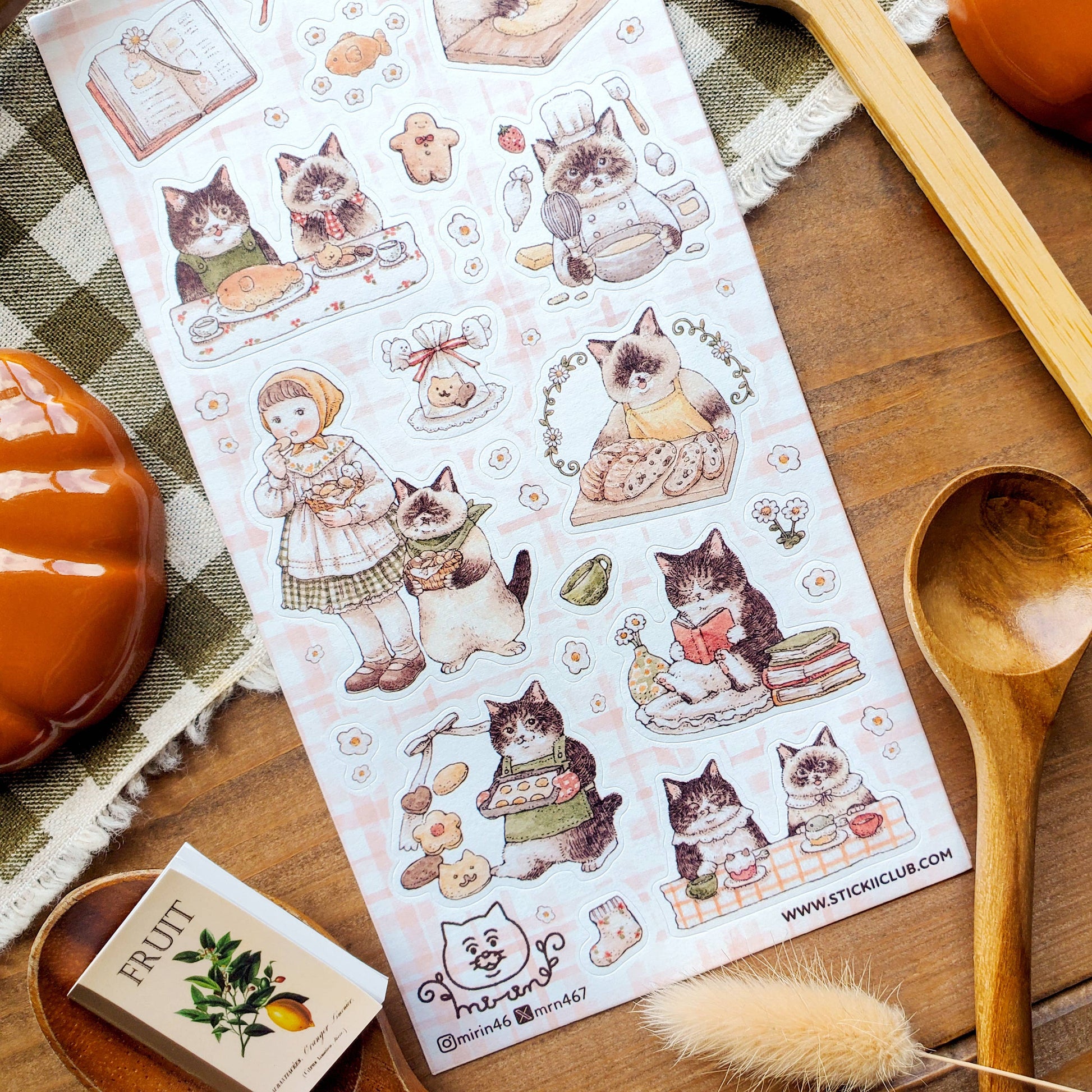 Pastry Chef Cats Sticker Sheet