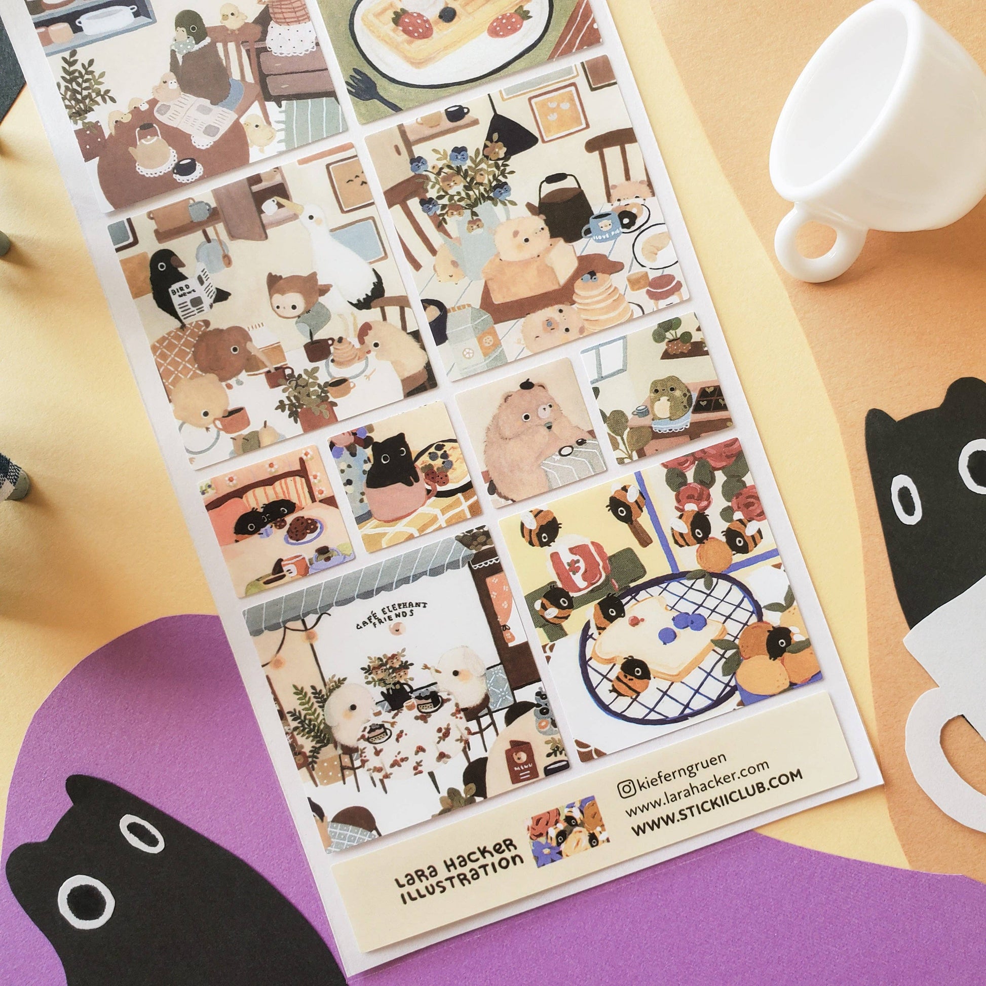 Breakfast with Friends Sticker Sheet