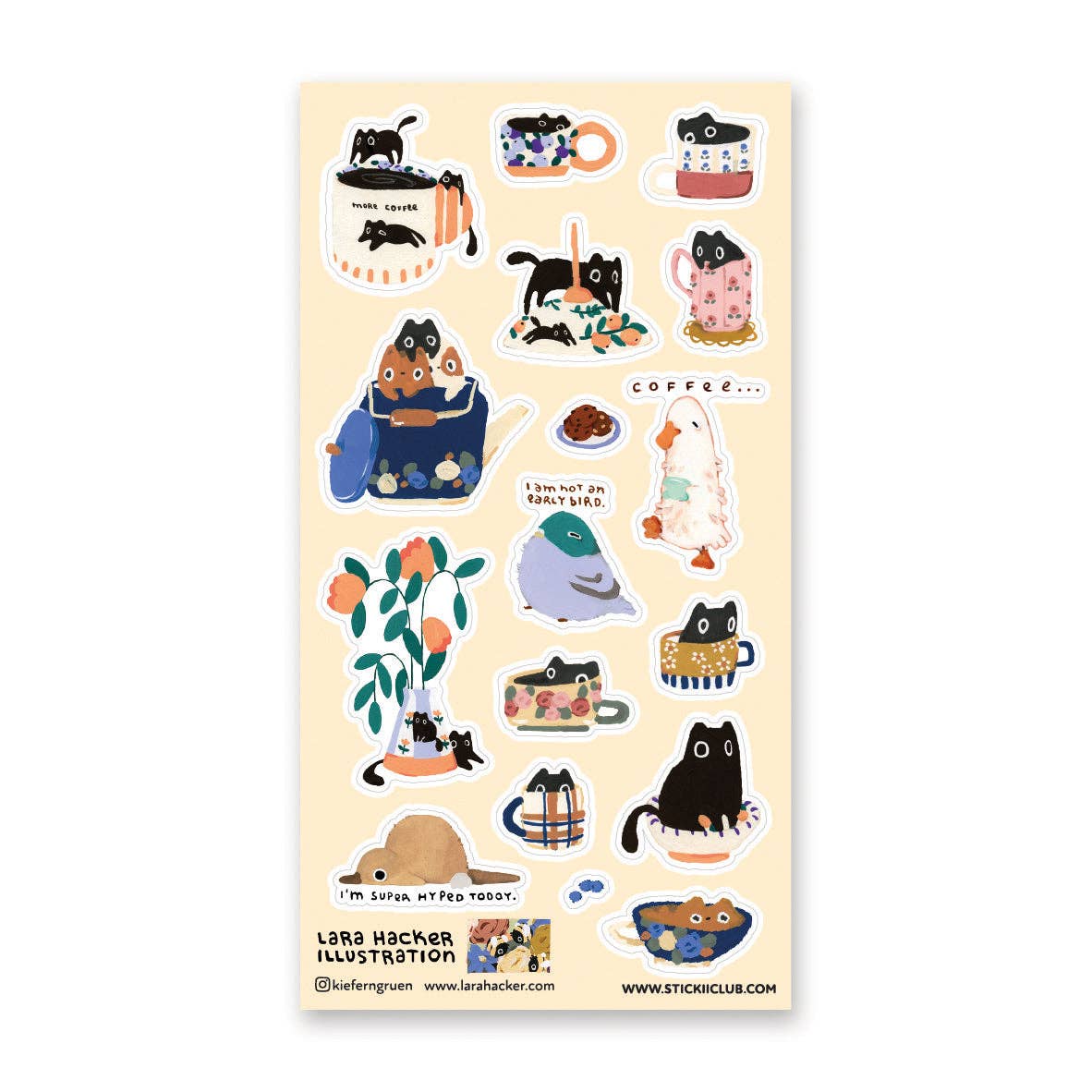 Sleepy Mornings Sticker Sheet