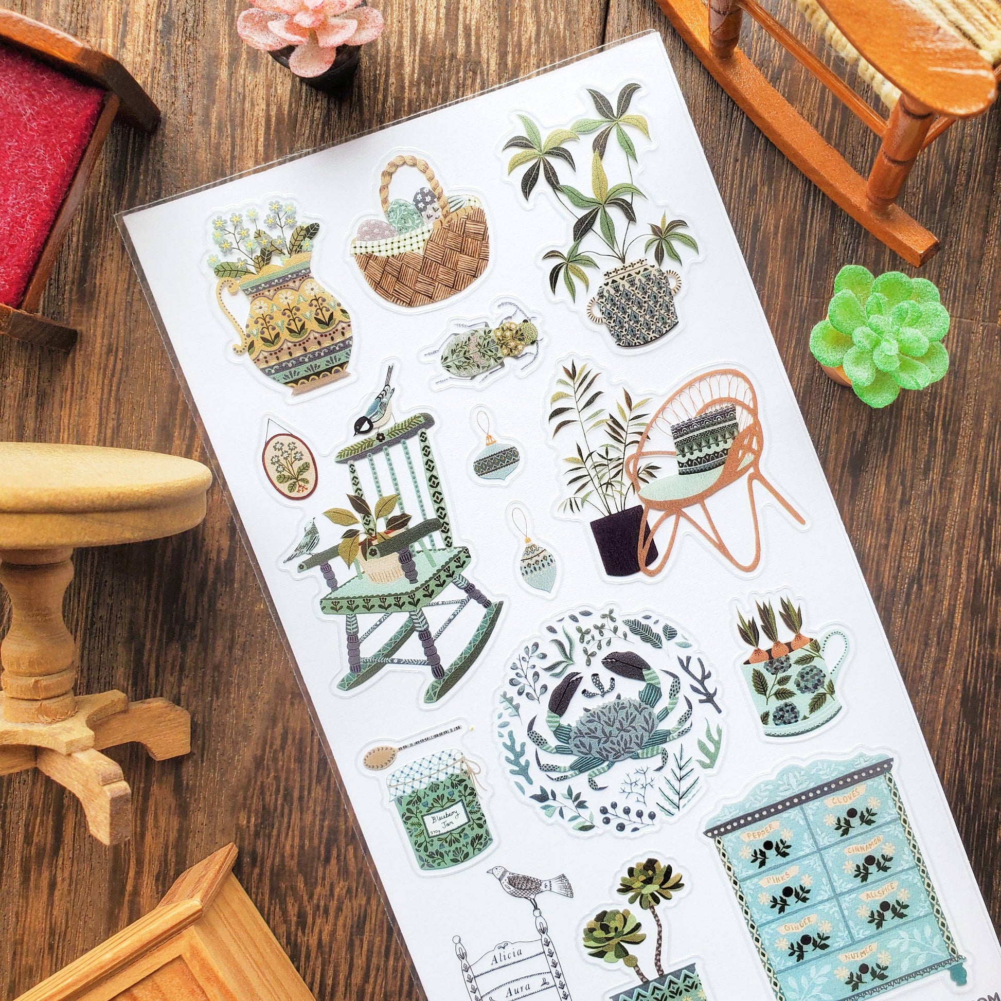 Serene Botanical Home Sticker Sheet