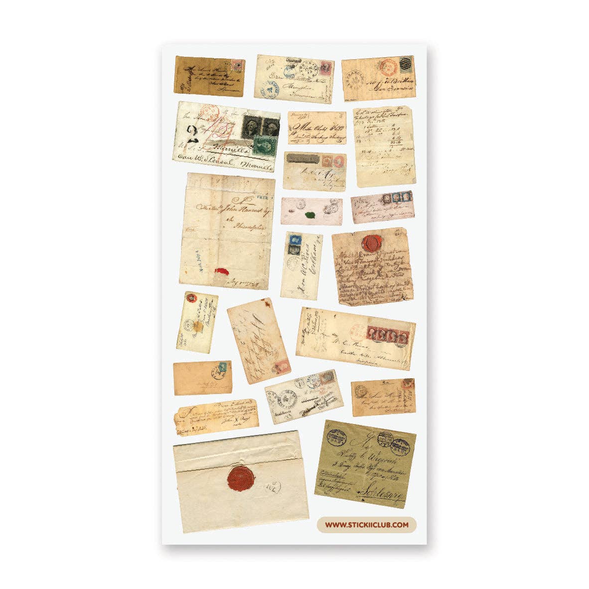Antique Letters Sticker Sheet