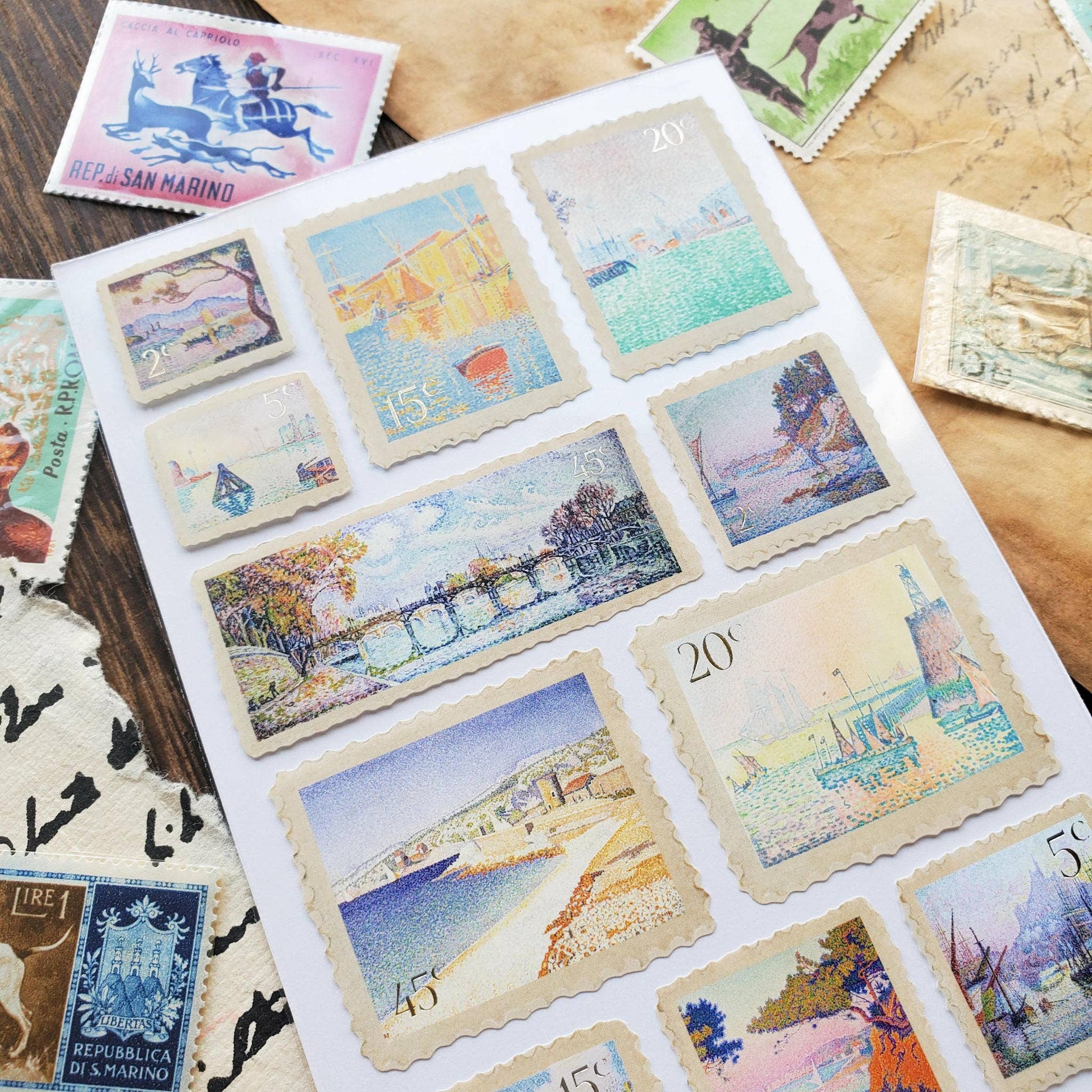 Signac Stamps Sticker Sheet