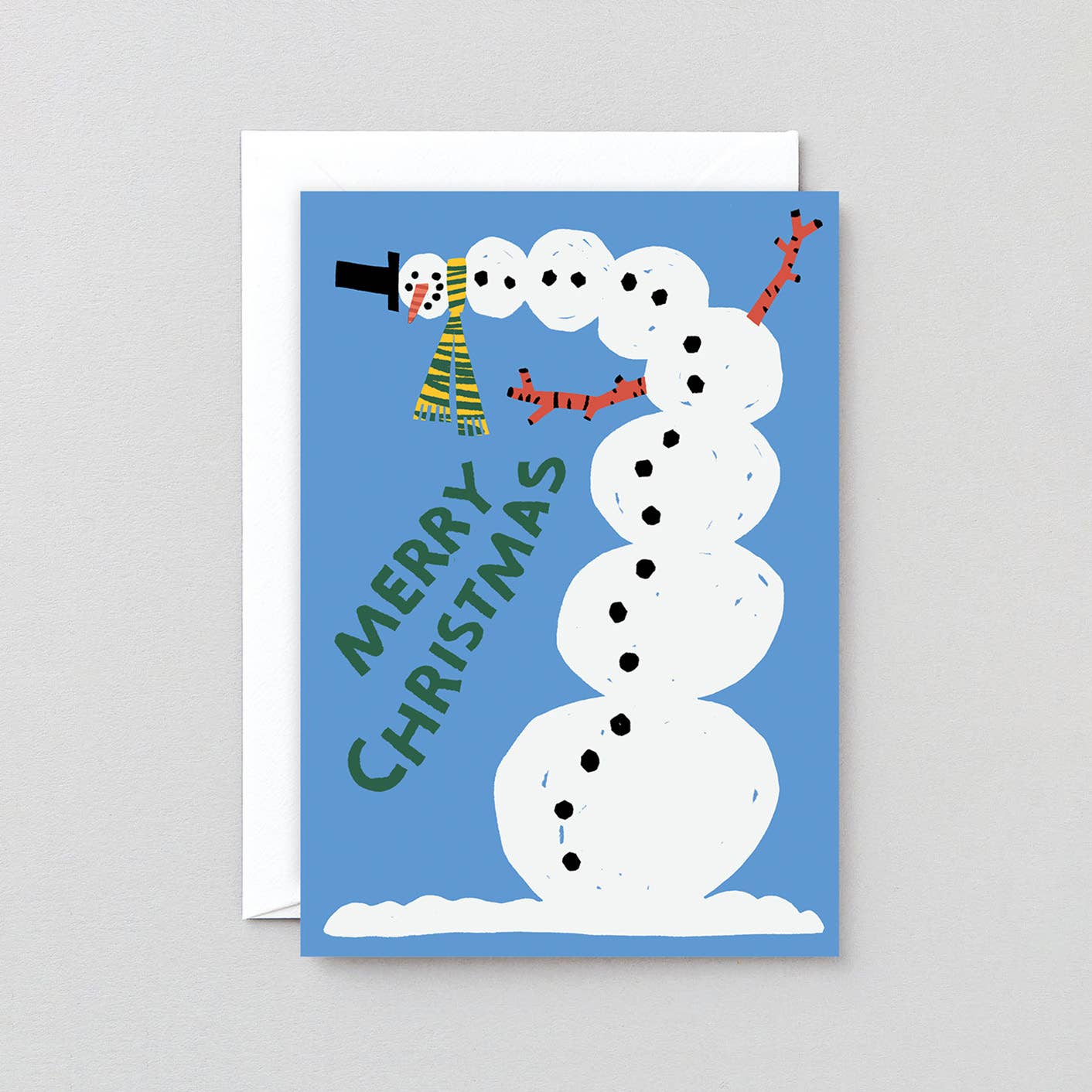 Snowman Embossed Holiday Greeting Card