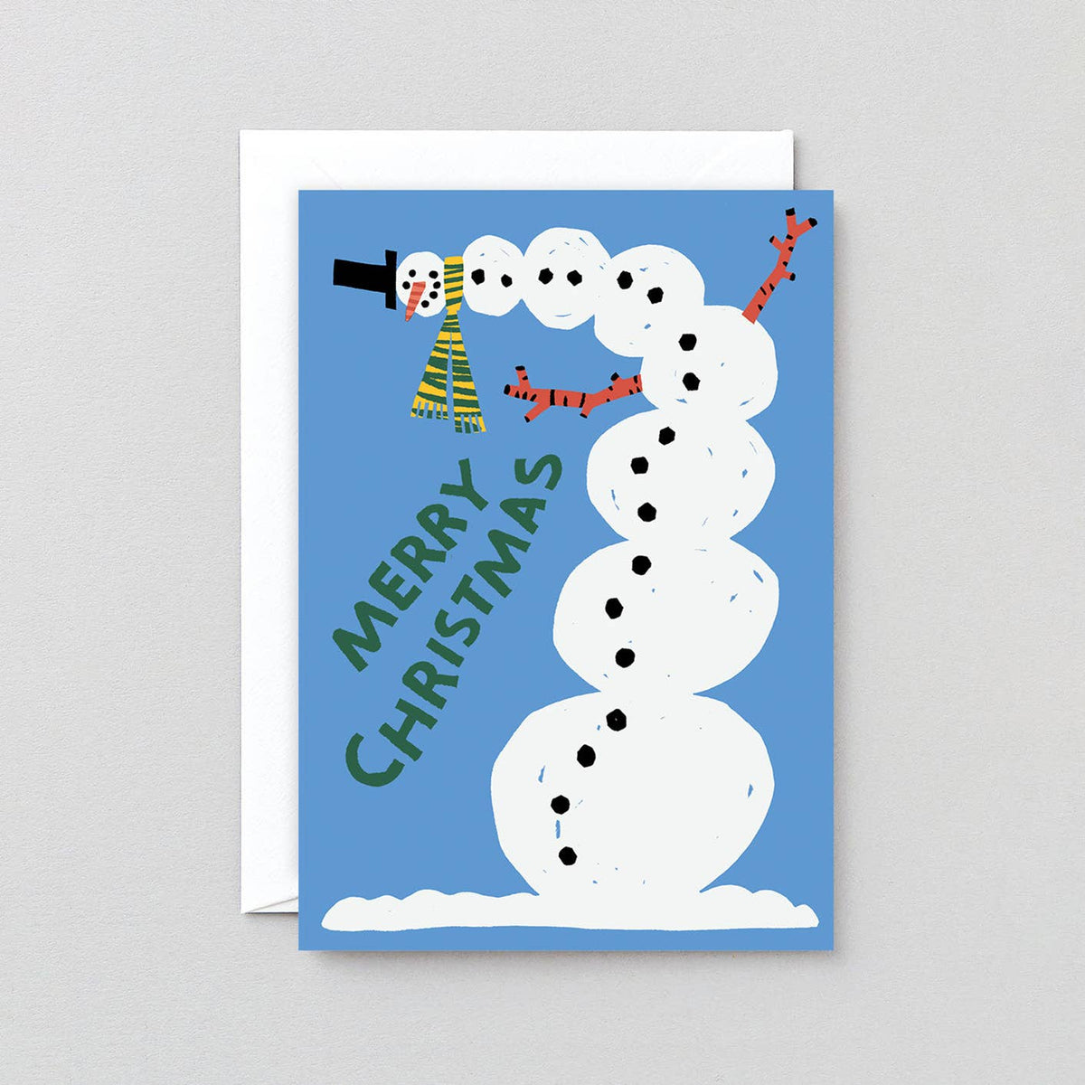 Snowman Embossed Holiday Greeting Card