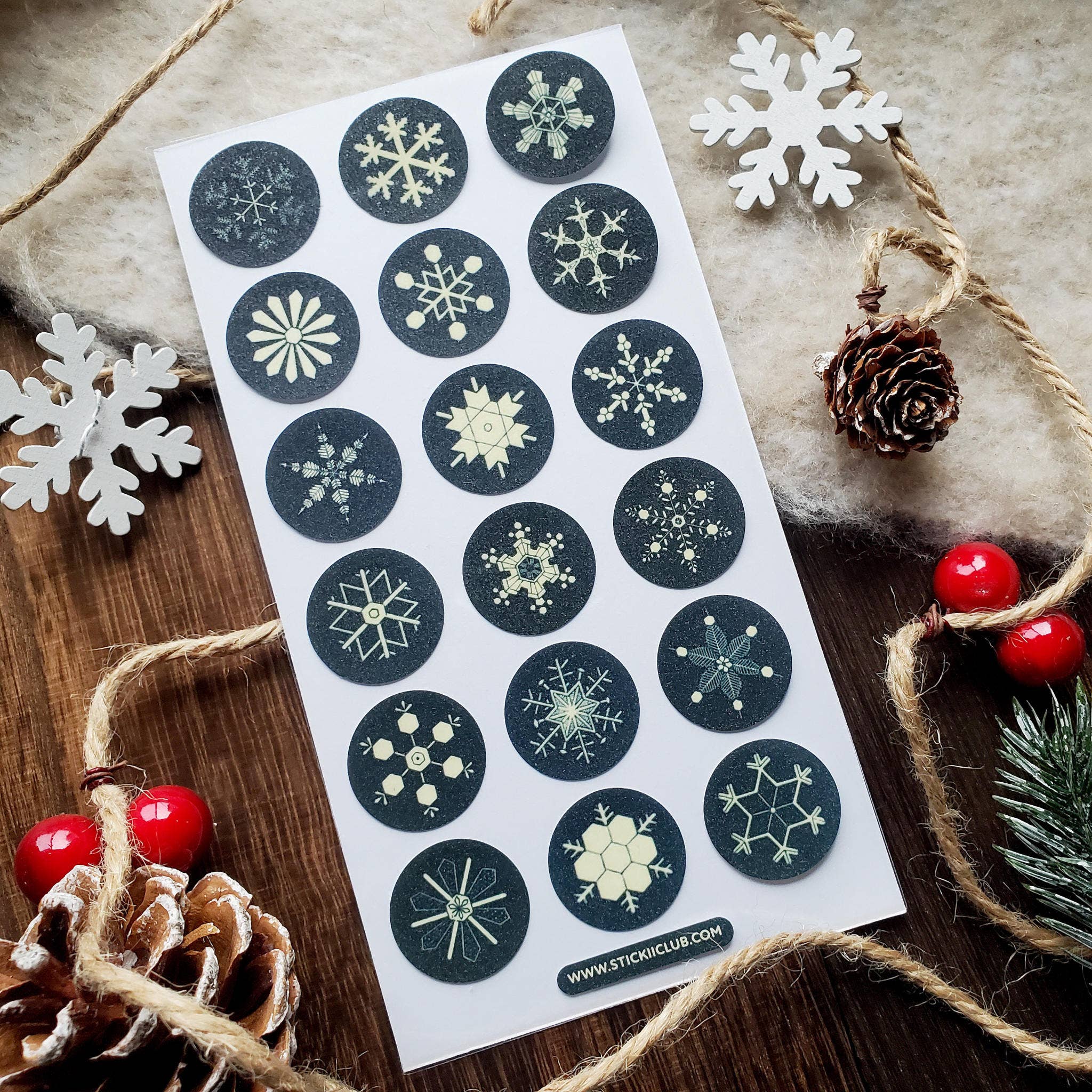 Snowflake Seals Sticker Sheet