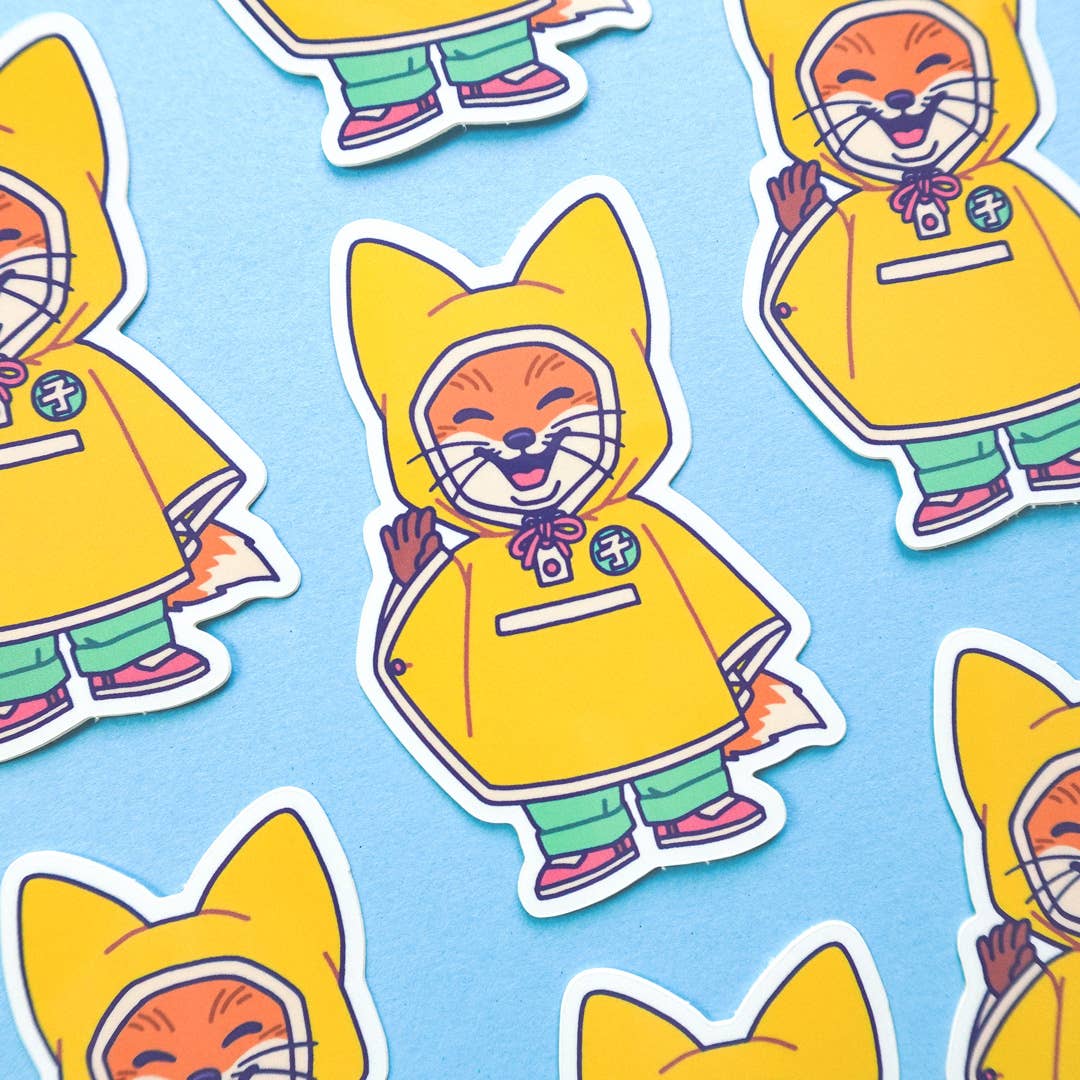 “Kiki - Rain Cape” vinyl sticker