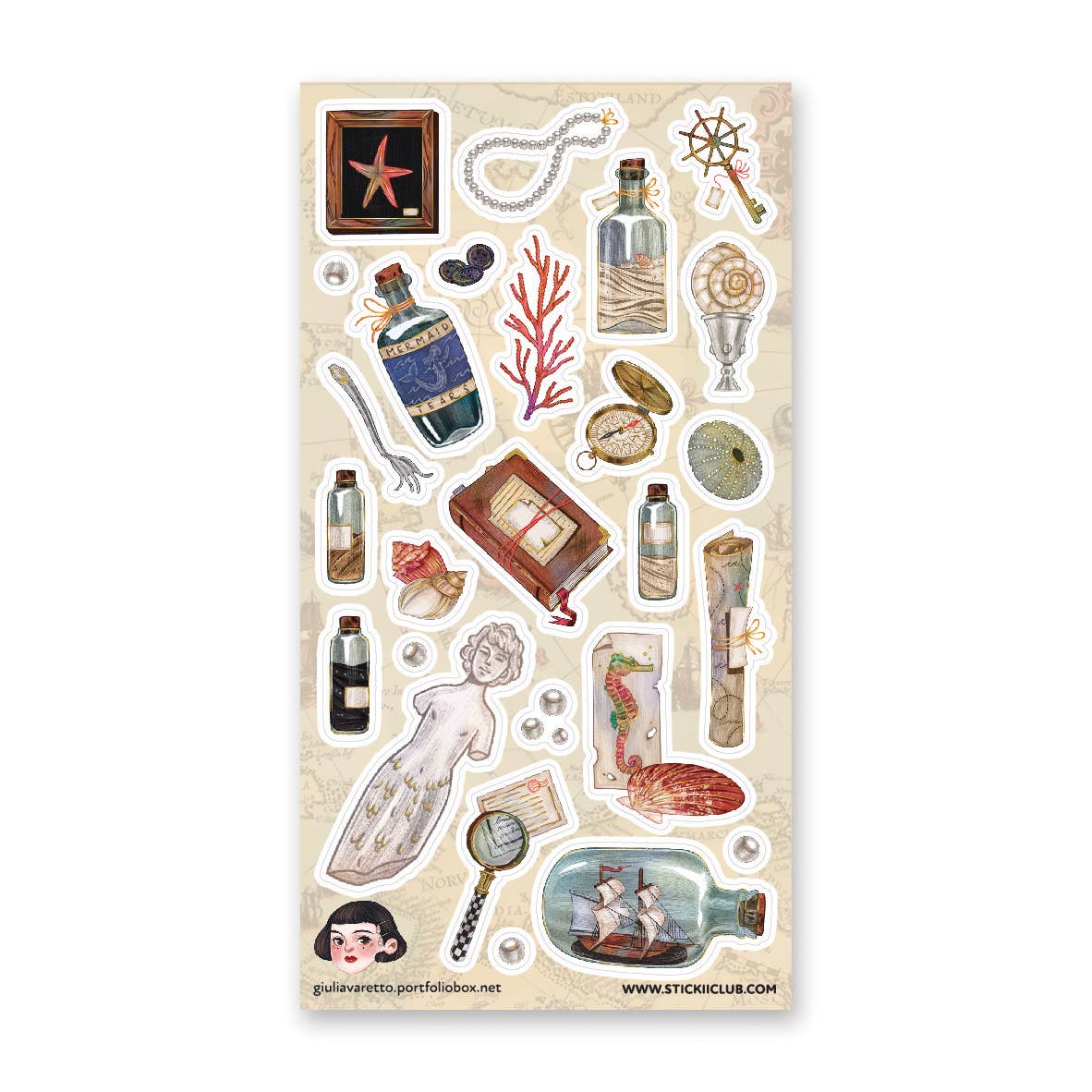 Treasures of the Cove Sticker Sheet