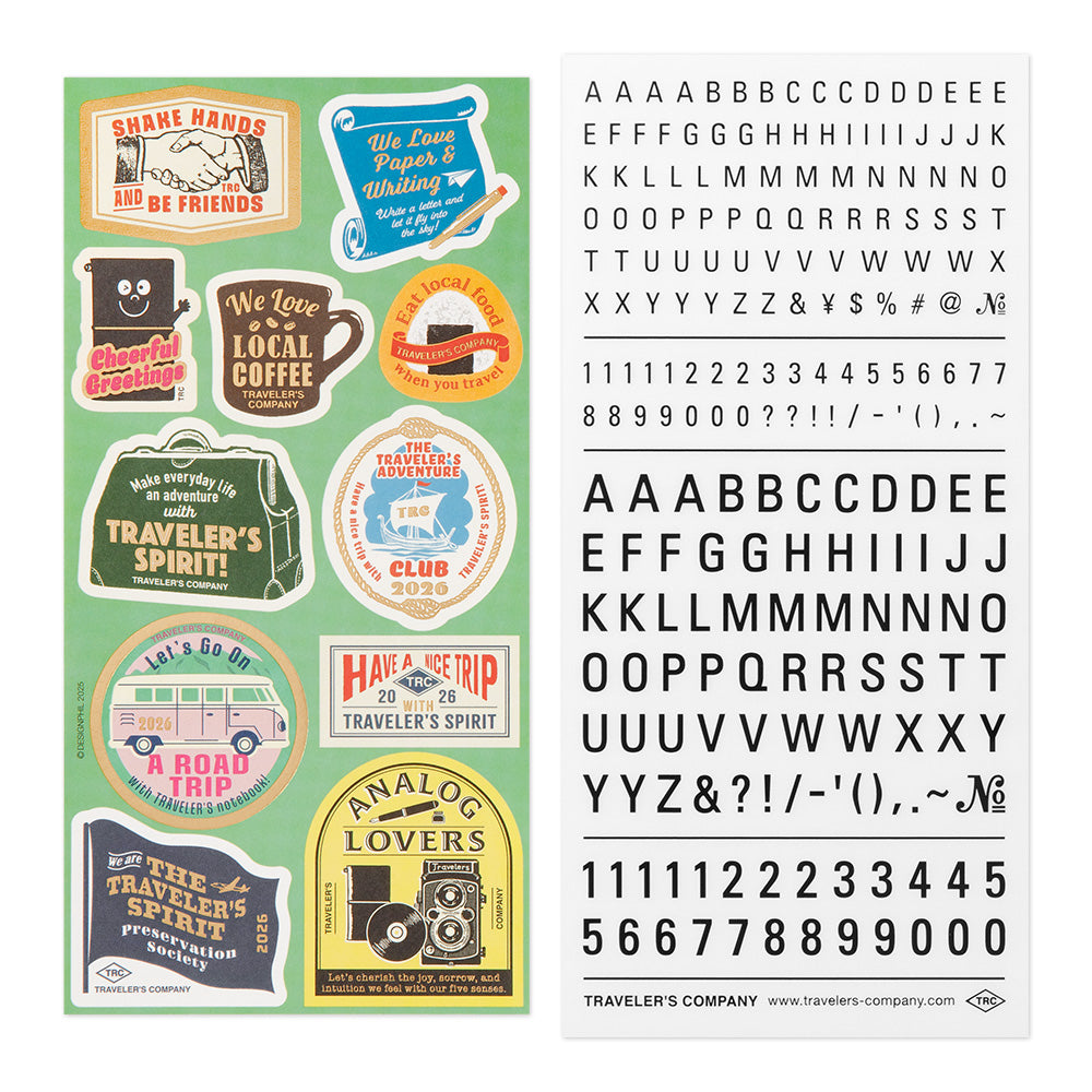 TRAVELER'S Notebook Customised Sticker Set for THE TRAVELER’S SPIRIT 2026 *PRE ORDER*