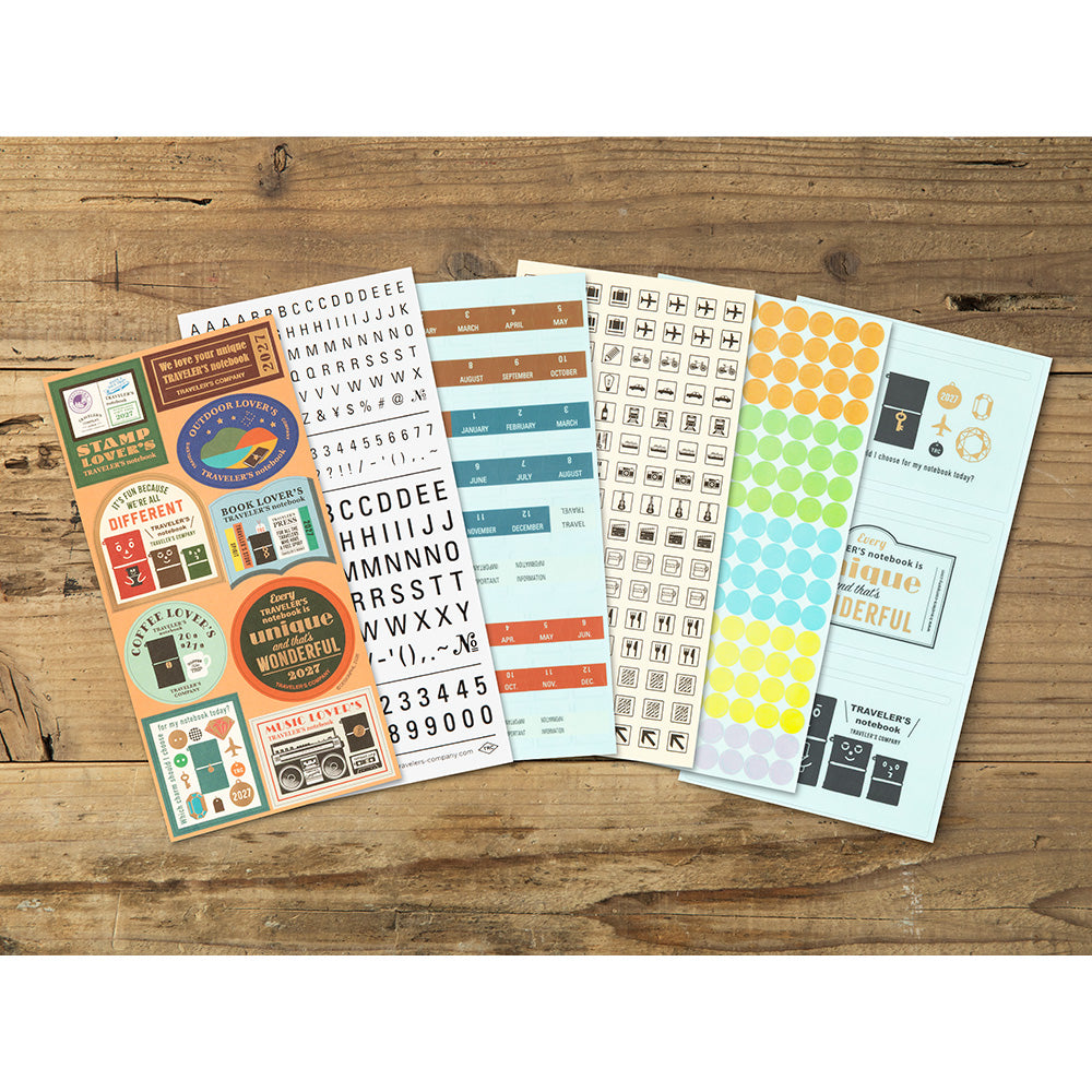 TRAVELER'S Notebook Unique and Wonderful Customised Sticker Set 2027 *Pre-Order 7 September 4pm*
