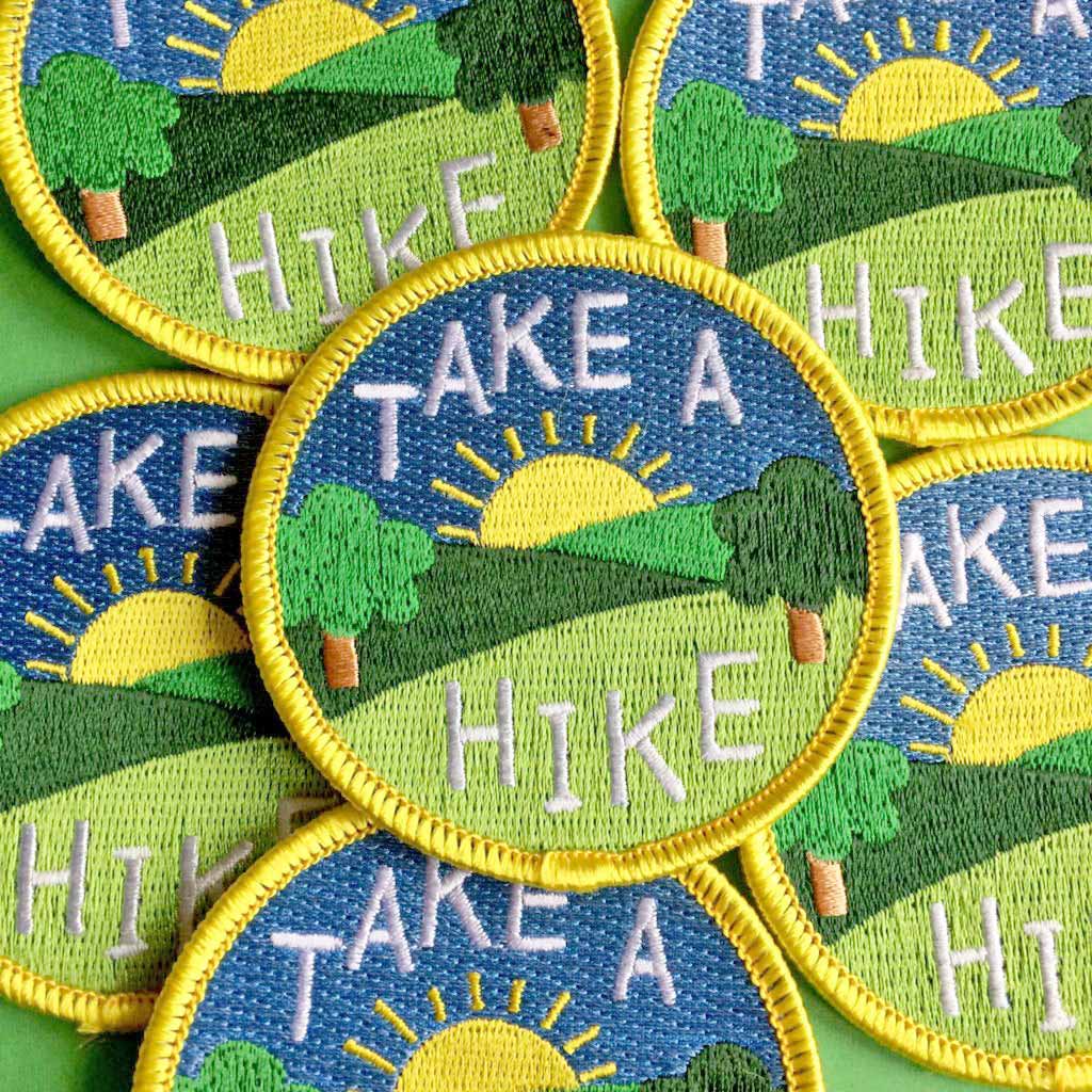 Take A Hike Iron On Patch