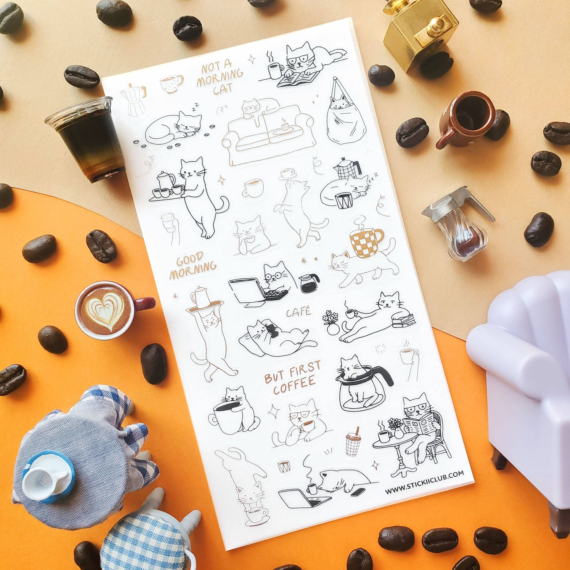Purr, Pour, Repeat Sticker Sheet