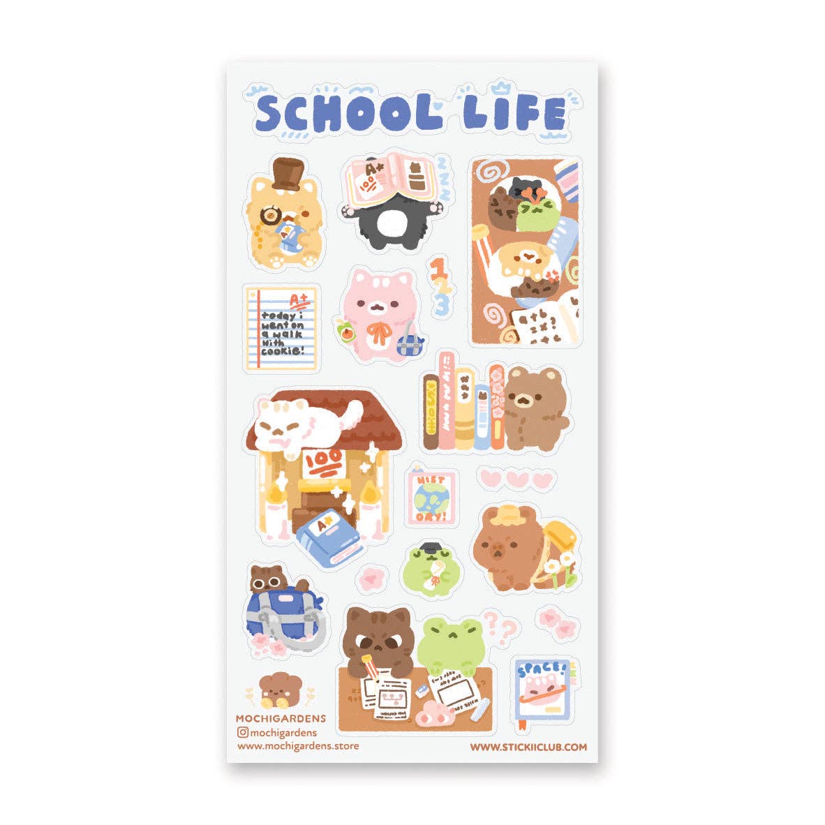 School Days Sticker Sheet