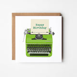 Happy Birthday Typewriter Greeting Card