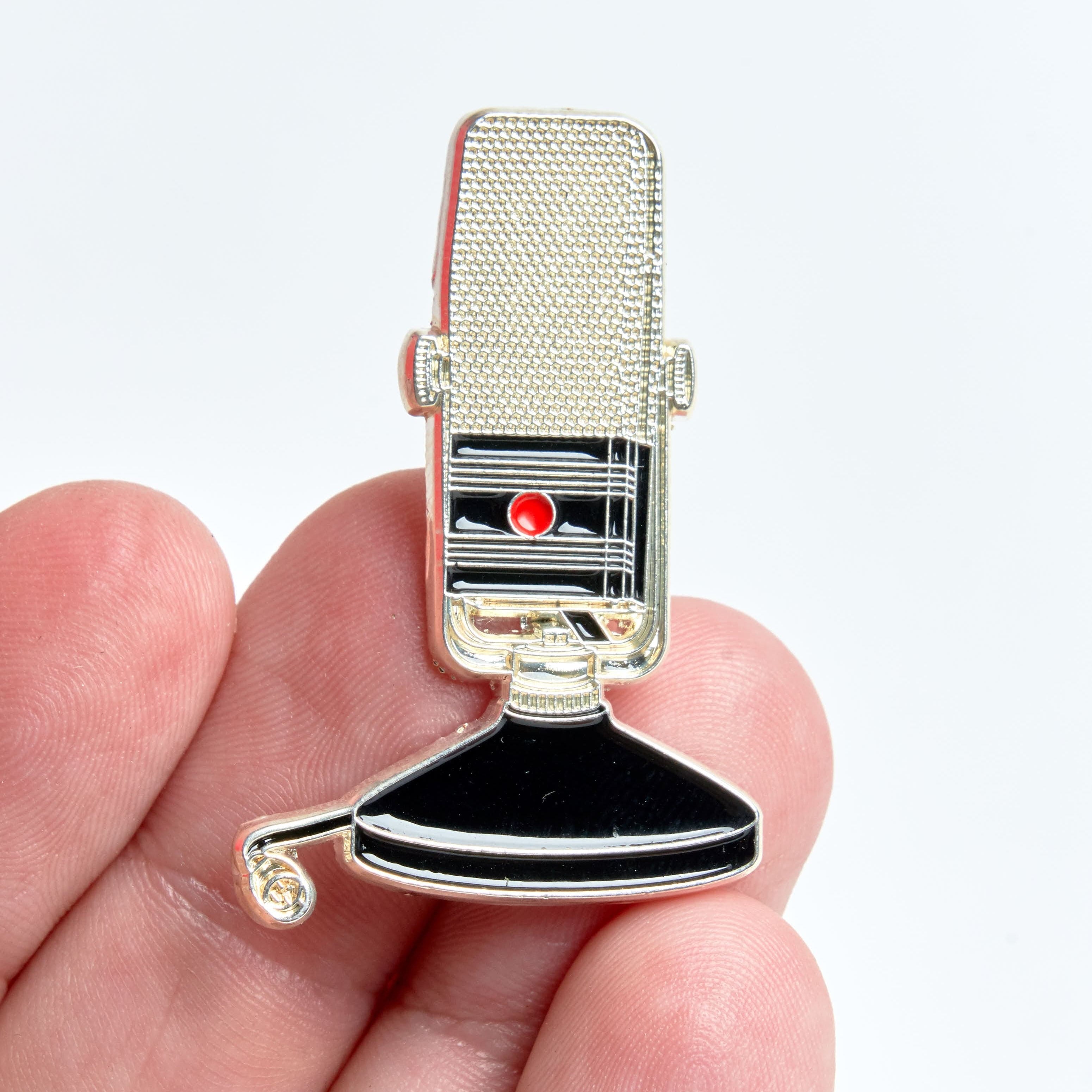 Classic BBC Mic Pin Badge