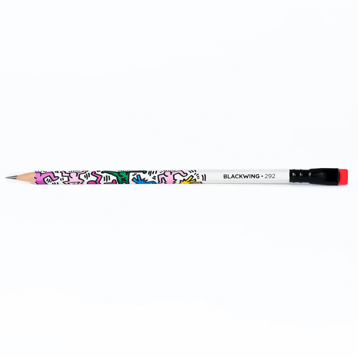 Blackwing pencil with colorful design on a white background