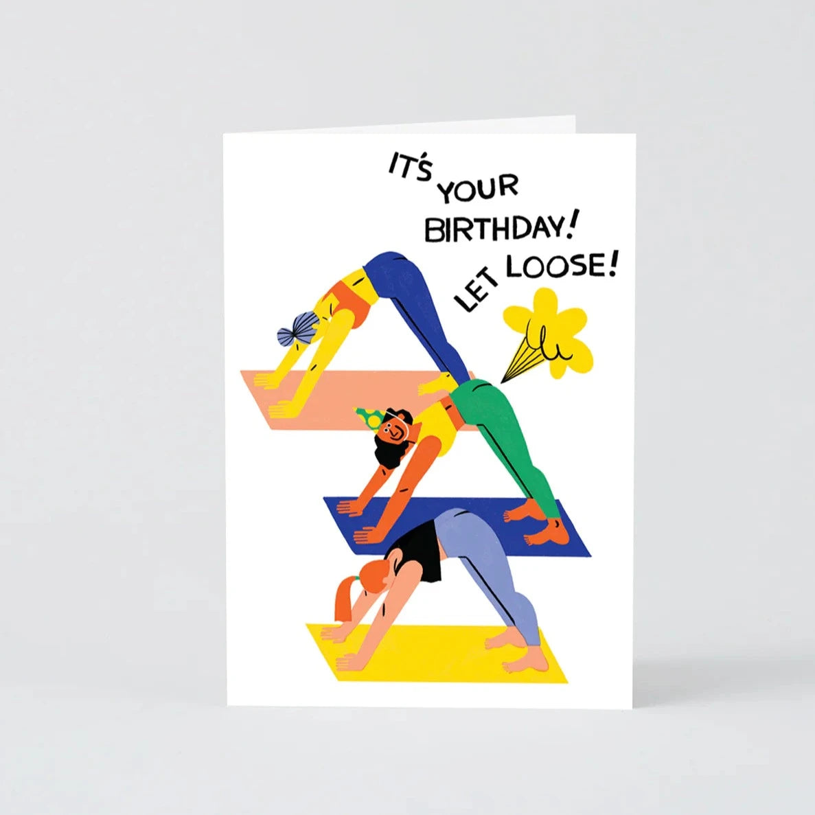 Let loose Yoga Birthday Card