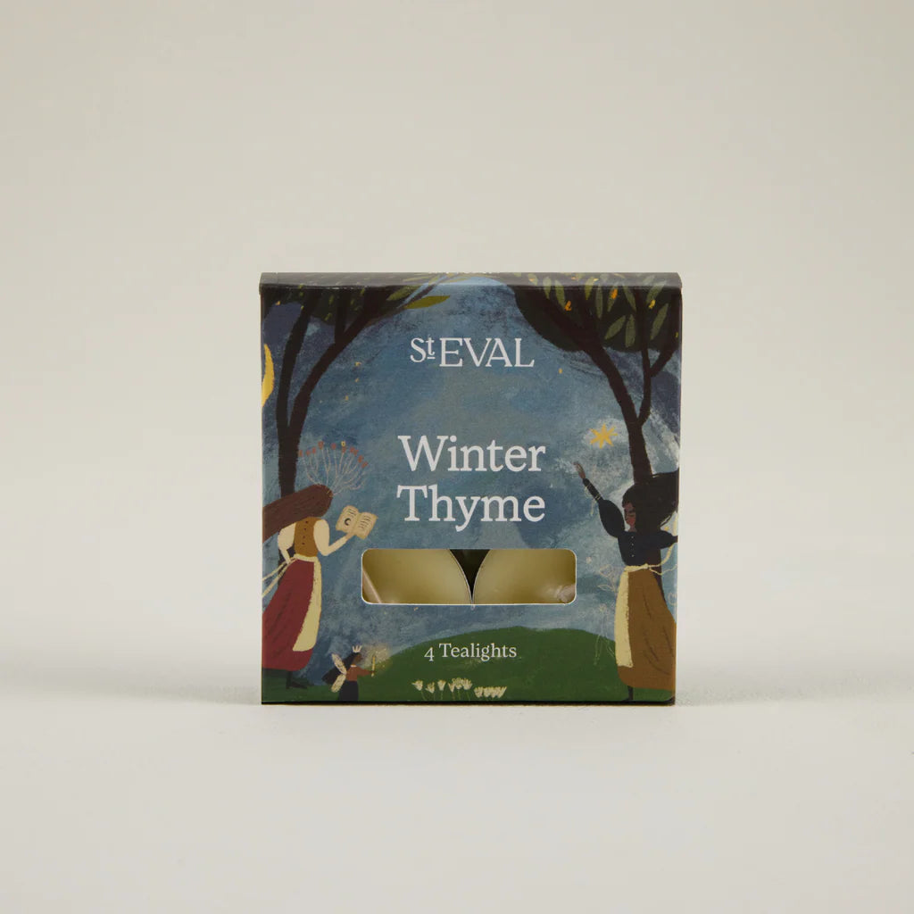 St VAL Winter Thyme tealights packaging on a white background