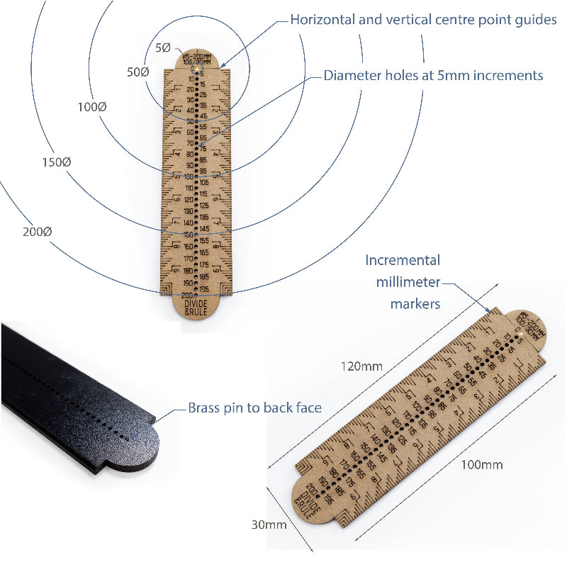 Circle Tool & Rule 5-200Ø Specifications
