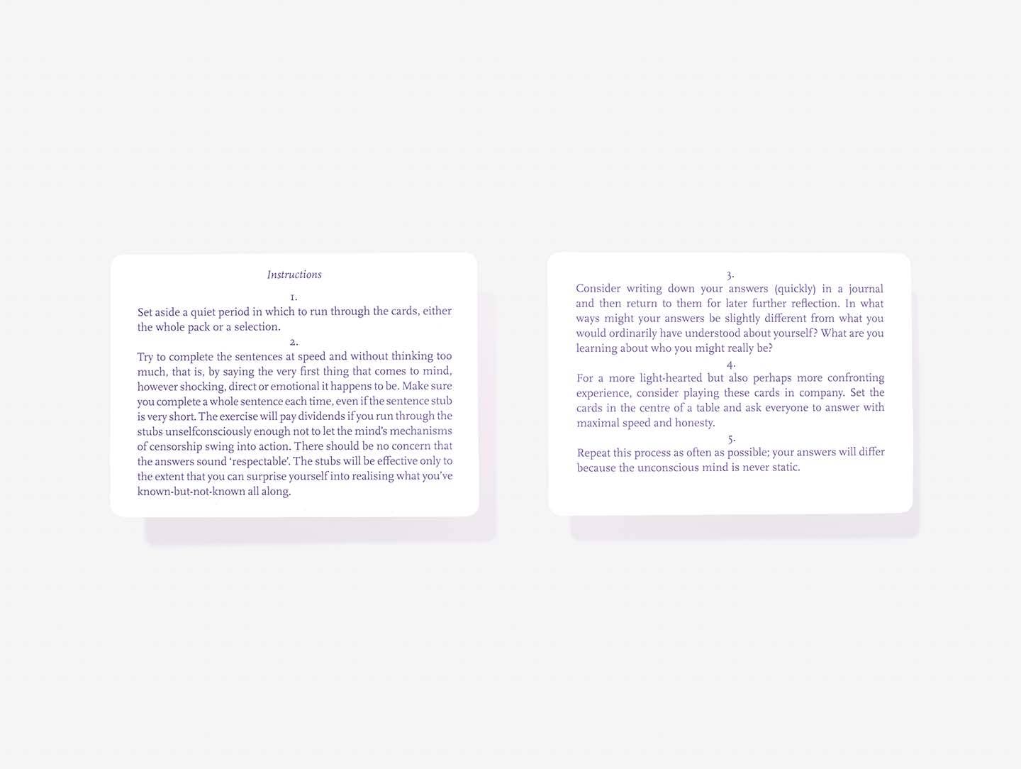 Two text passages on a white background