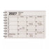 Notebook calendar for 2027 with handwritten entries on a white background