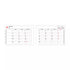 Two views of a compact monthly calendar page for April 2026, shown side by side on a plain white background. The left view shows the front with the red number 4 and weekly grid; the right view shows the back with a small monthly calendar inset at the top right.