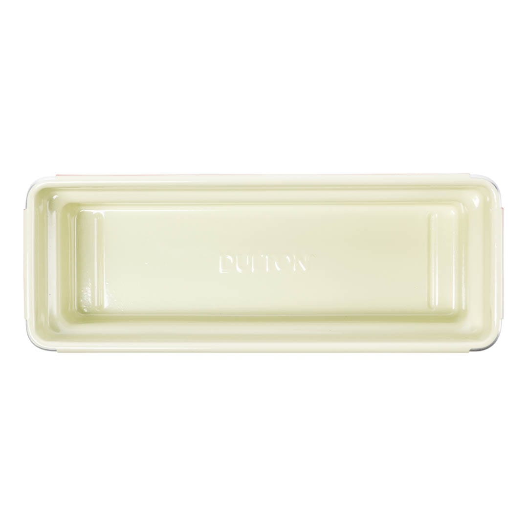 A rectangular plastic food storage container with a shallow depth and embossed 'DUTON' branding on the lid, shown from a top-down view on a white background.
