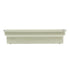 An off-white rectangular plastic storage bin with a ribbed base and a silver metal handle on each end, shown against a plain white background.