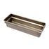 Stainless steel deep dish on a white background