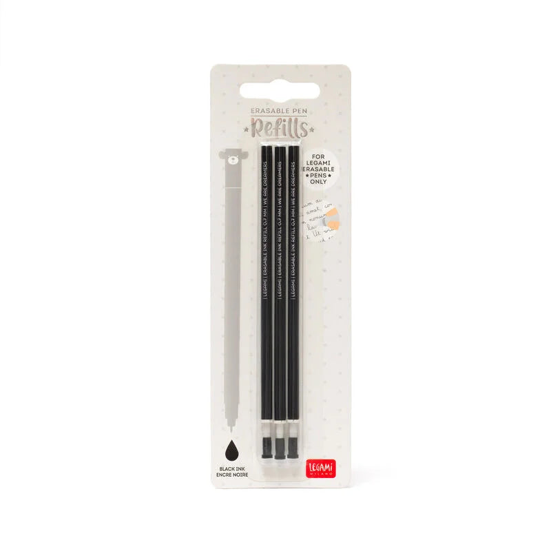 Black Ink Erasable Pen Refill