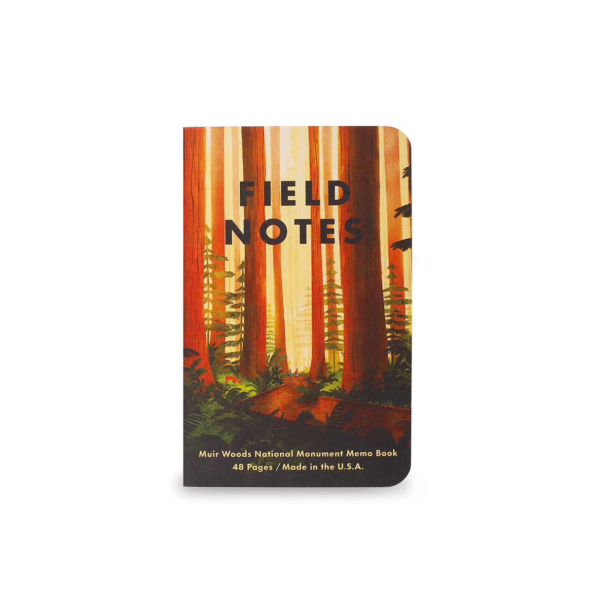 Field Notes notebook with forest design on a white background