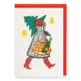 Festive Lady Greeting Card