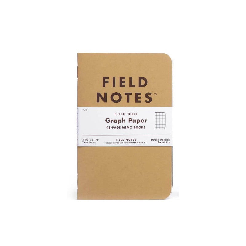 Field Notes Notebook Original Kraft 3 Pack Graph