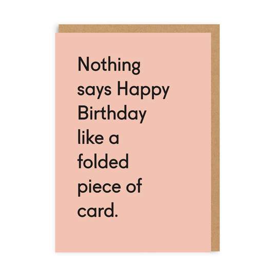 Folded Piece of Card Greeting Card