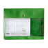 Green document holder with a clear front panel on a white background