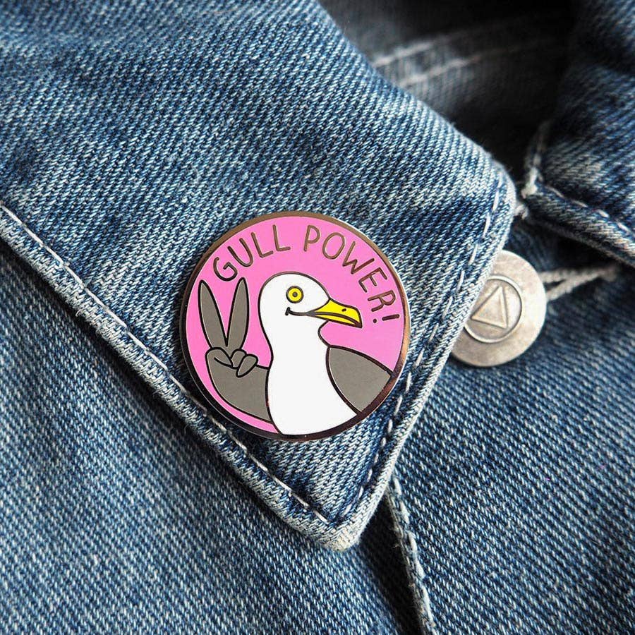 Gull Power Enamel Pin Badge