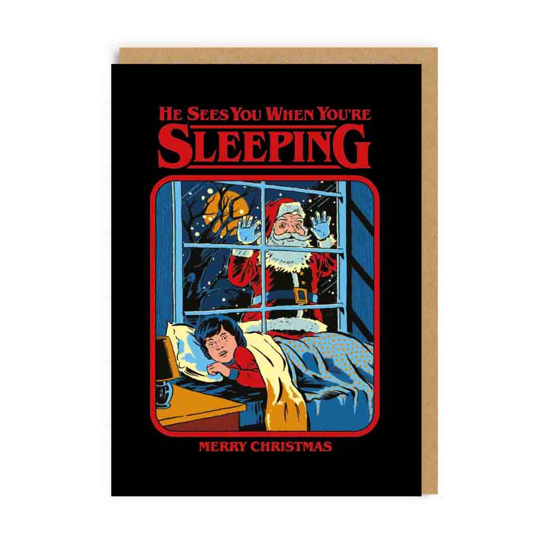 He Sees You When You're Sleeping Christmas Card