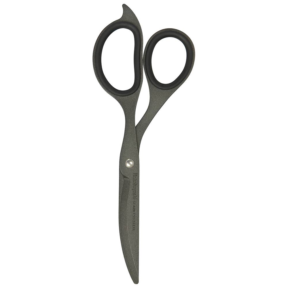 Black scissors on a white background
