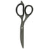 Black scissors on a white background