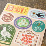 TRAVELER'S Notebook Customised Sticker Set for LOVE AND TRIP 2025