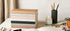 stack of Katie Leamon notebooks on a table