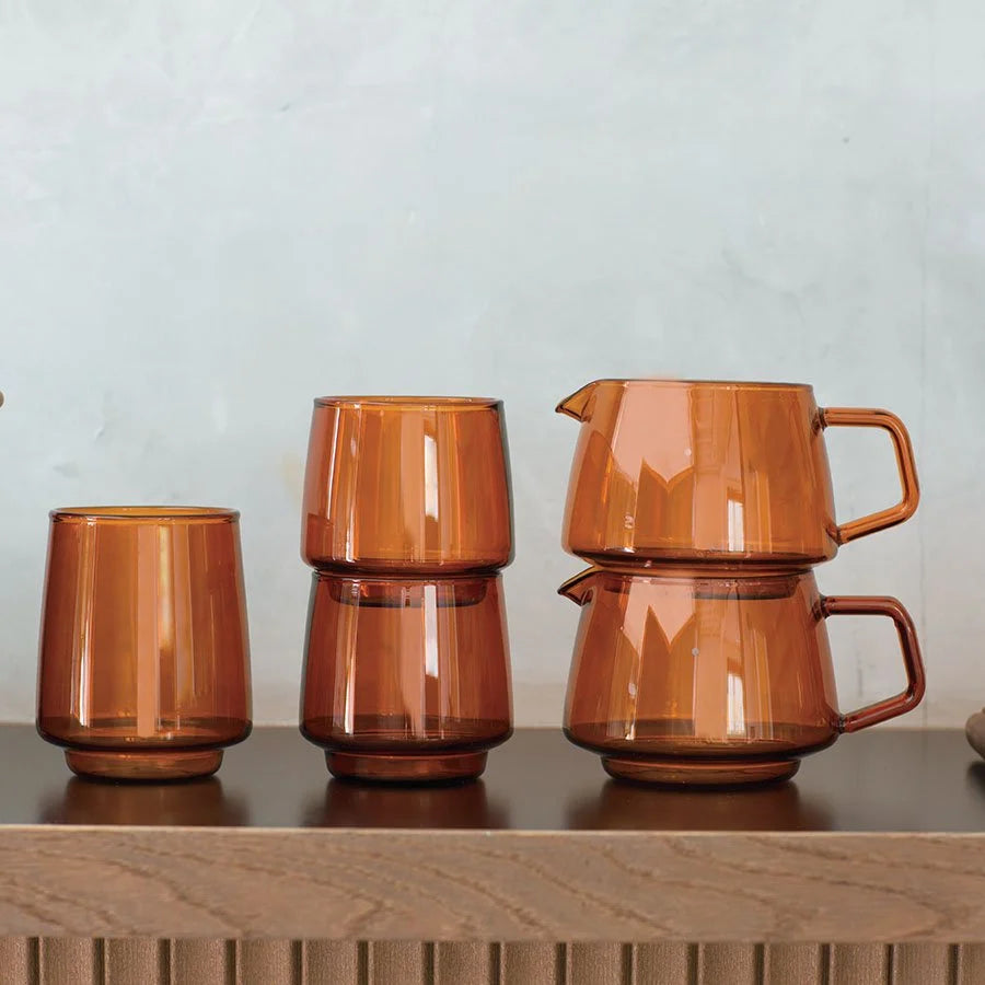 Kinto SEPIA Amber Cups And Jugs