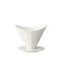 White ceramic coffee filter on a white background