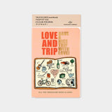 TRAVELER'S Notebook Passport Refill: LOVE AND TRIP Clear Folder 2025