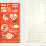 TRAVELER'S Notebook Refill: LOVE AND TRIP Plastic Sheet 2025