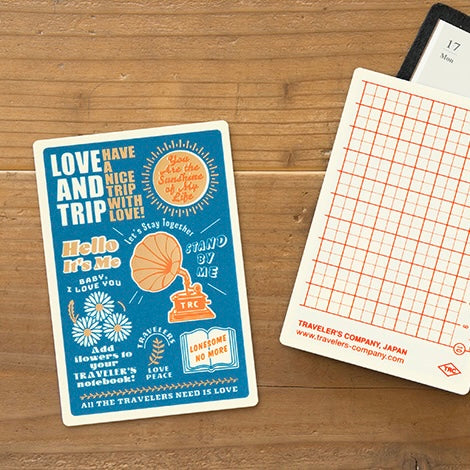 TRAVELER'S Notebook Passport Refill: LOVE AND TRIP Plastic Sheet 2025