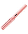 Pink pen on a white background