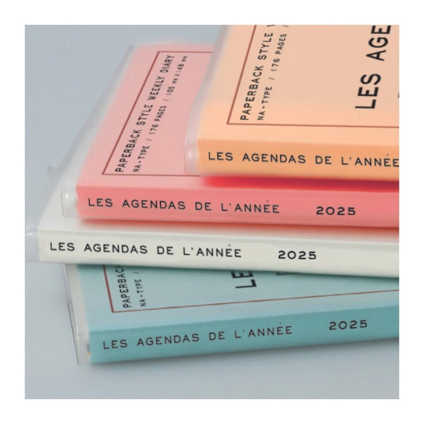 Les Agendas De l'Annee Weekly Diary 2025 - Various Colours