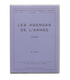 Purple diary cover with text 'Les Agendas de l'Année 2026' on a white background