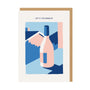 Lets Celebrate Greeting Card with wine bottle