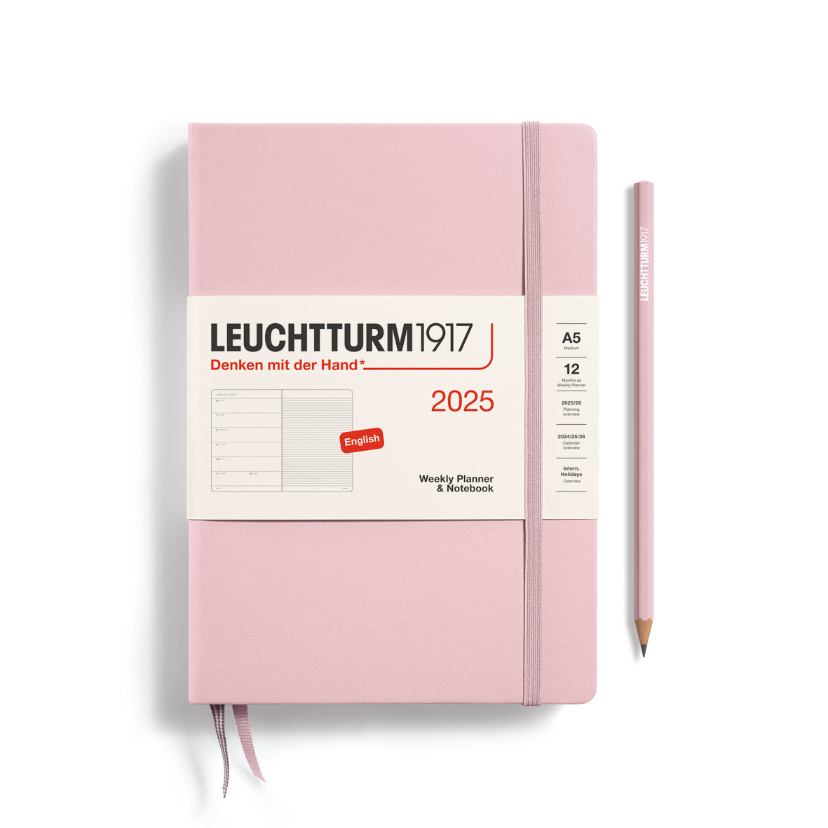 Leuchttrum1917 weekly diary and notebook 2025 powder